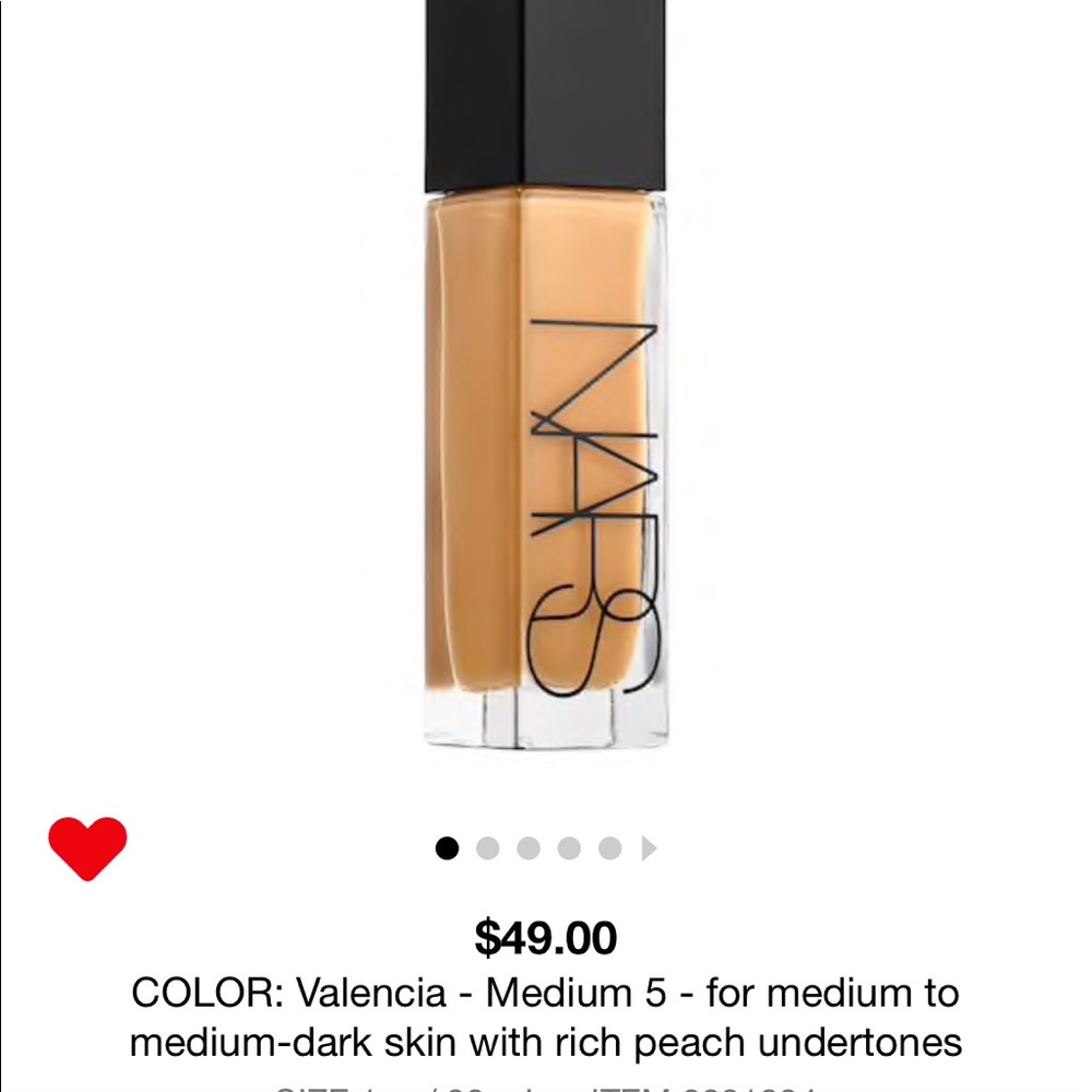 Nars natural radiant longwear foundation Valencia